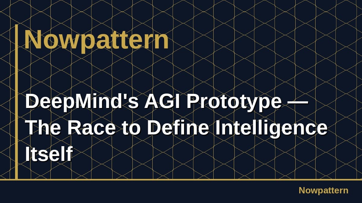 DeepMind's AGI Prototype — The Race to Define Intelligence Itself
