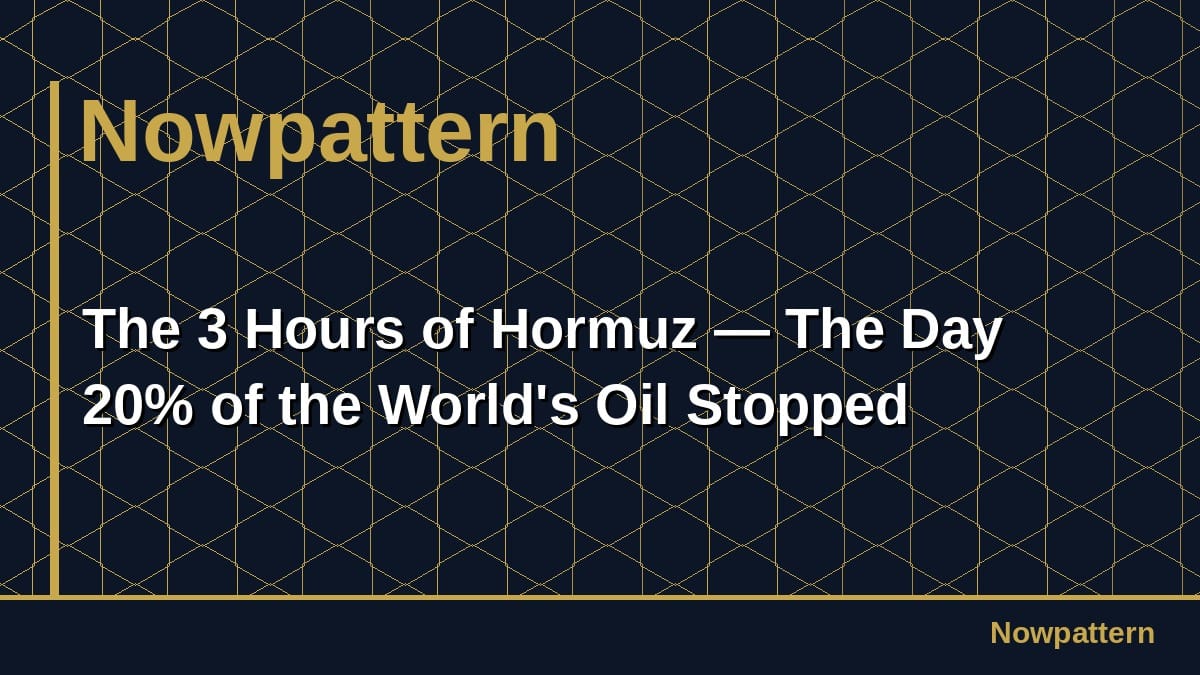 The 3 Hours of Hormuz — The Day 20% of the World's Oil Stopped
