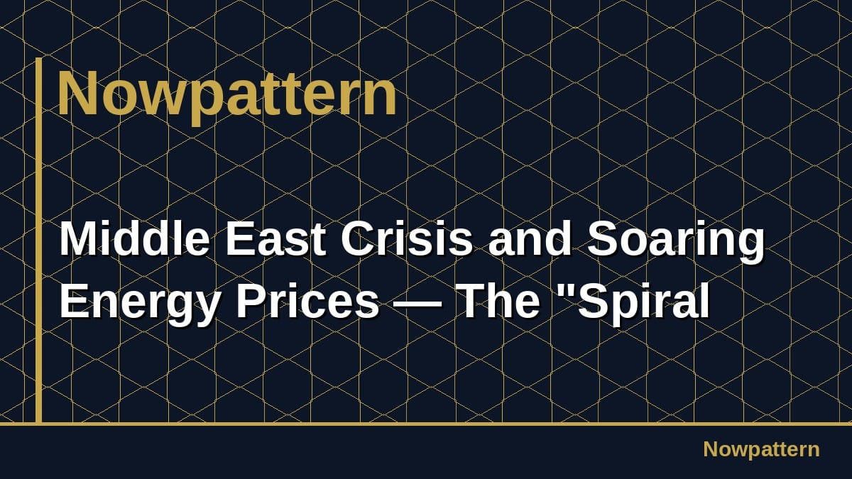 Middle East Crisis and Soaring Energy Prices — The "Spiral