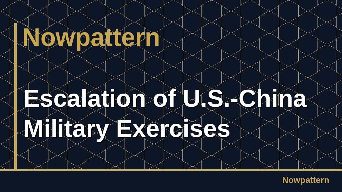 Escalation of U.S.-China Military Exercises