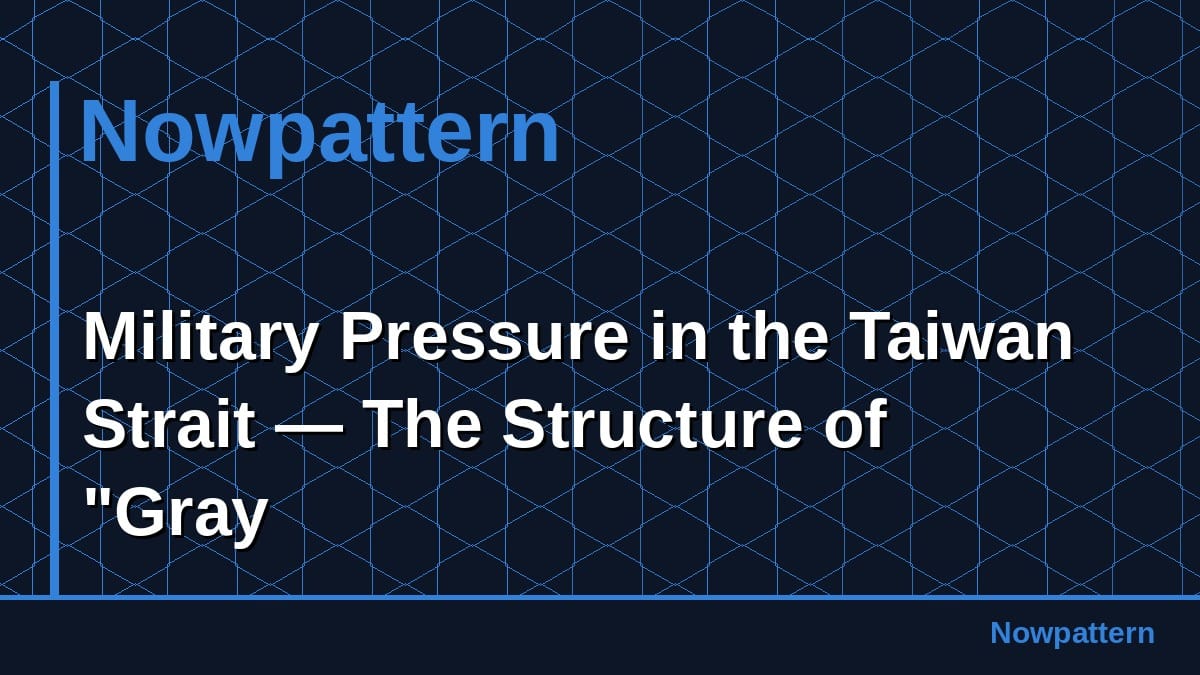 Military Pressure in the Taiwan Strait — The Structure of "Gray