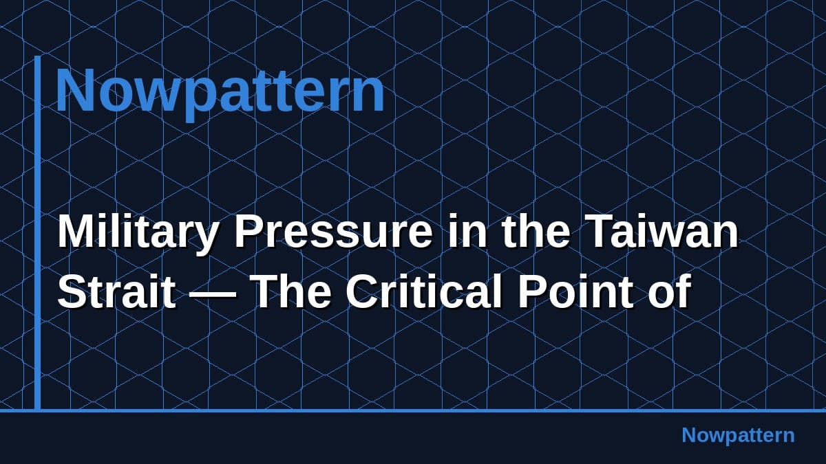 Military Pressure in the Taiwan Strait — The Critical Point of