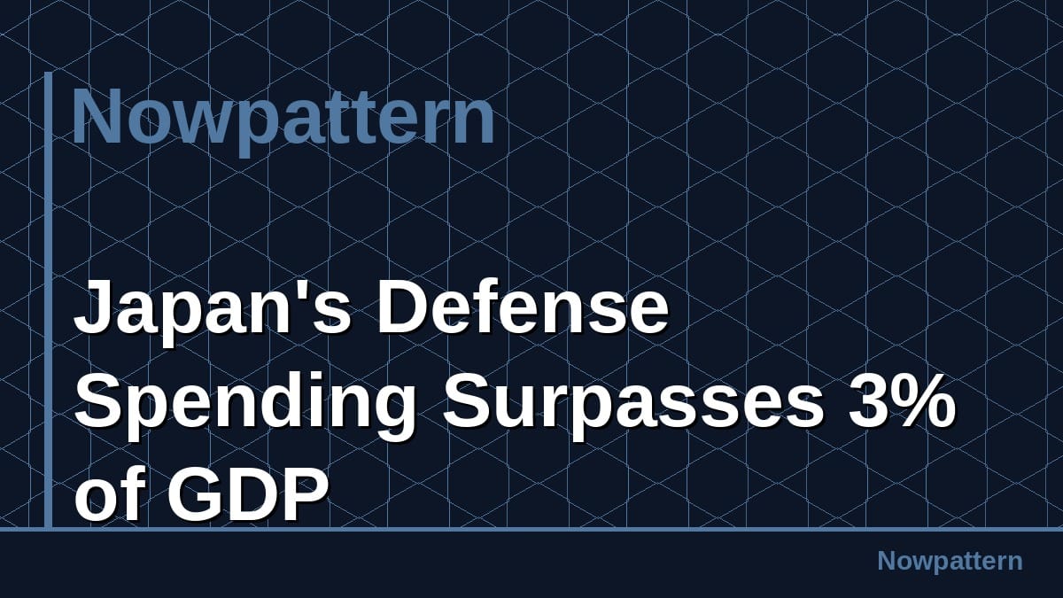 Japan's Defense Spending Surpasses 3% of GDP