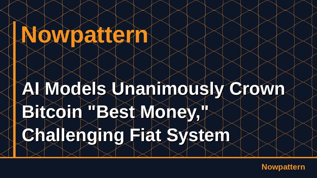 AI Models Unanimously Crown Bitcoin "Best Money," Challenging Fiat System