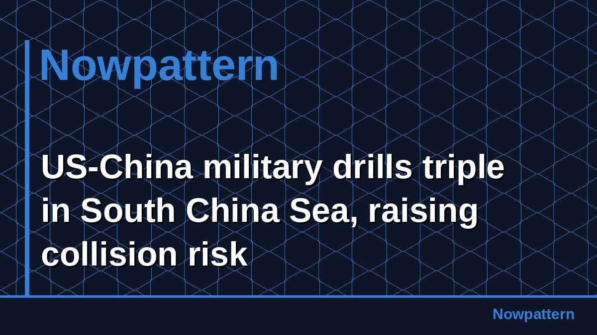 US-China military drills triple in South China Sea, raising collision risk