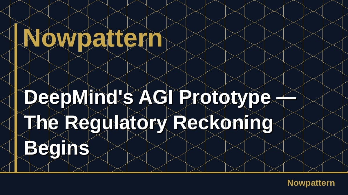 DeepMind's AGI Prototype — The Regulatory Reckoning Begins