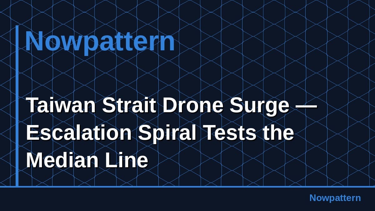 Taiwan Strait Drone Surge — Escalation Spiral Tests the Median Line