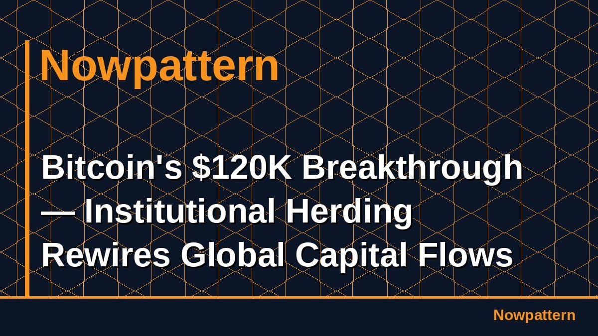 Bitcoin's $120K Breakthrough — Institutional Herding Rewires Global Capital Flows