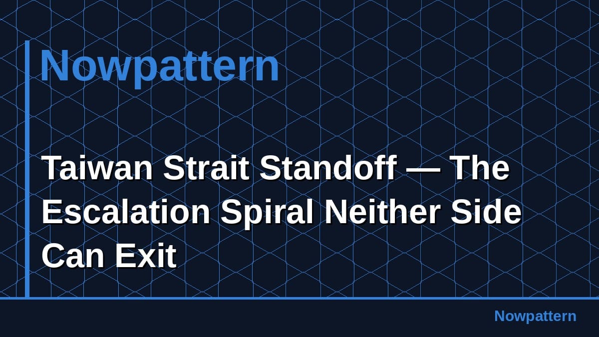 Taiwan Strait Standoff — The Escalation Spiral Neither Side Can Exit
