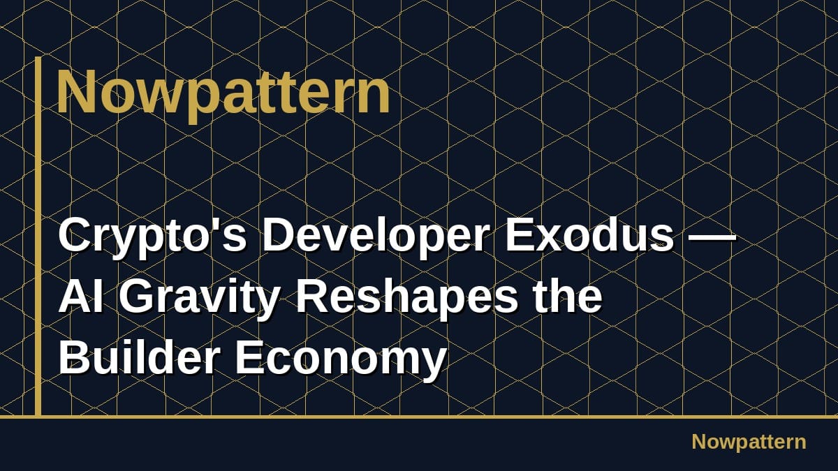Crypto's Developer Exodus — AI Gravity Reshapes the Builder Economy