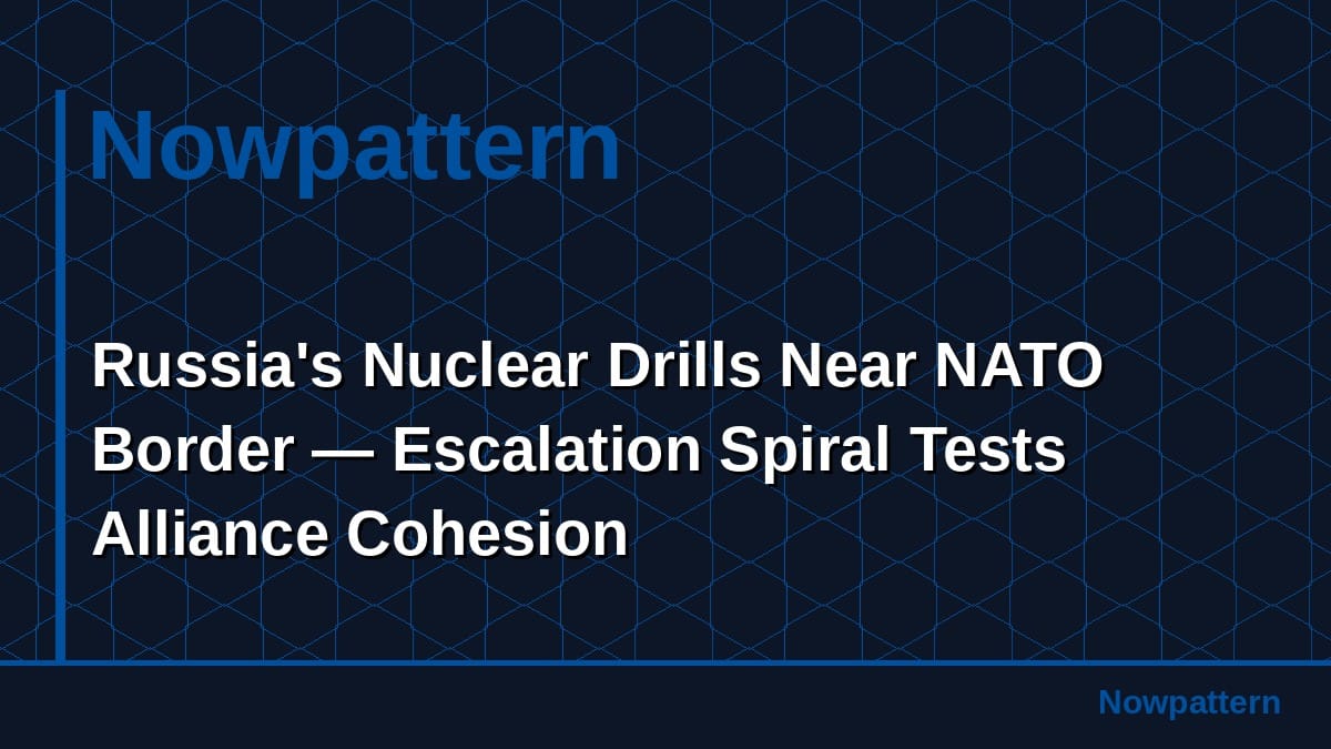 Russia's Nuclear Drills Near NATO Border — Escalation Spiral Tests Alliance Cohesion