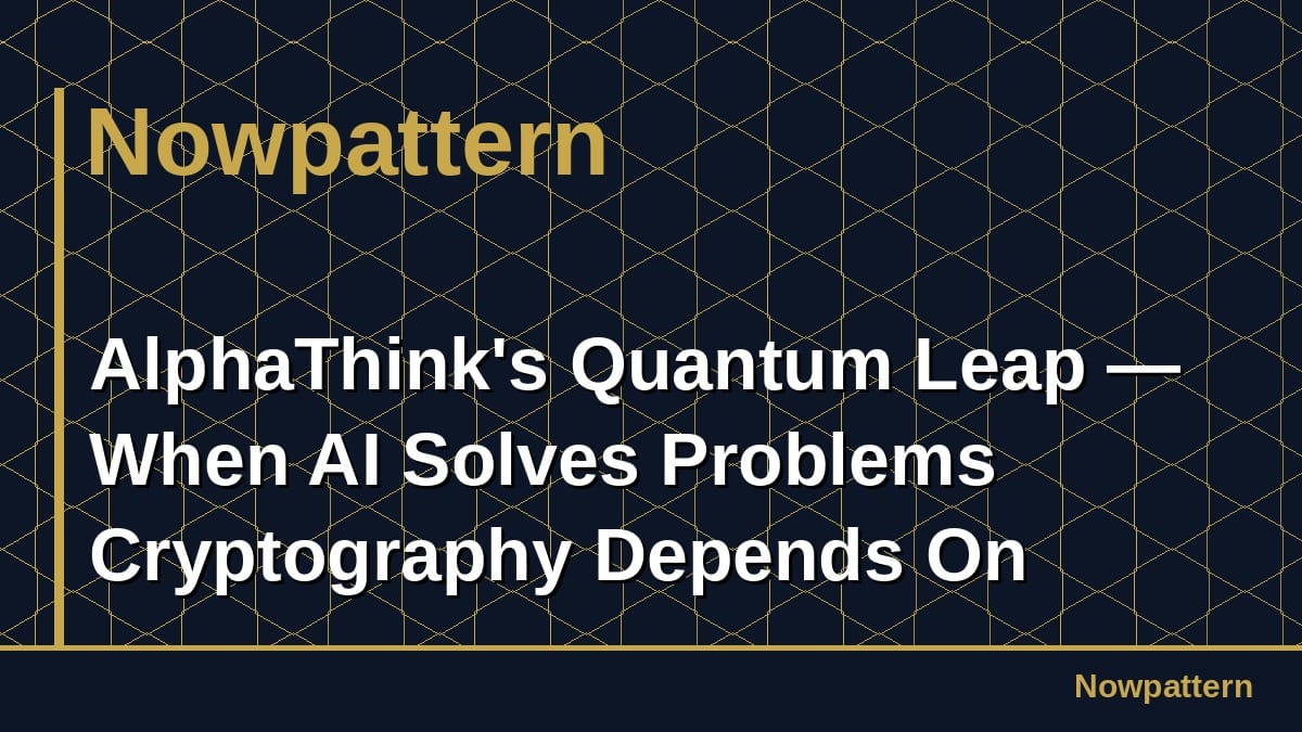AlphaThink's Quantum Leap — When AI Solves Problems Cryptography Depends On