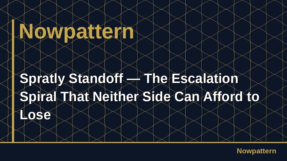 Spratly Standoff — The Escalation Spiral That Neither Side Can Afford to Lose
