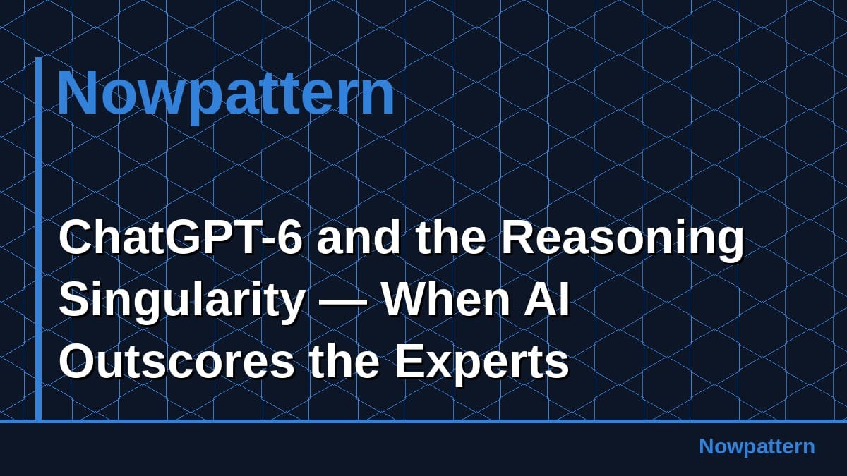 ChatGPT-6 and the Reasoning Singularity — When AI Outscores the Experts