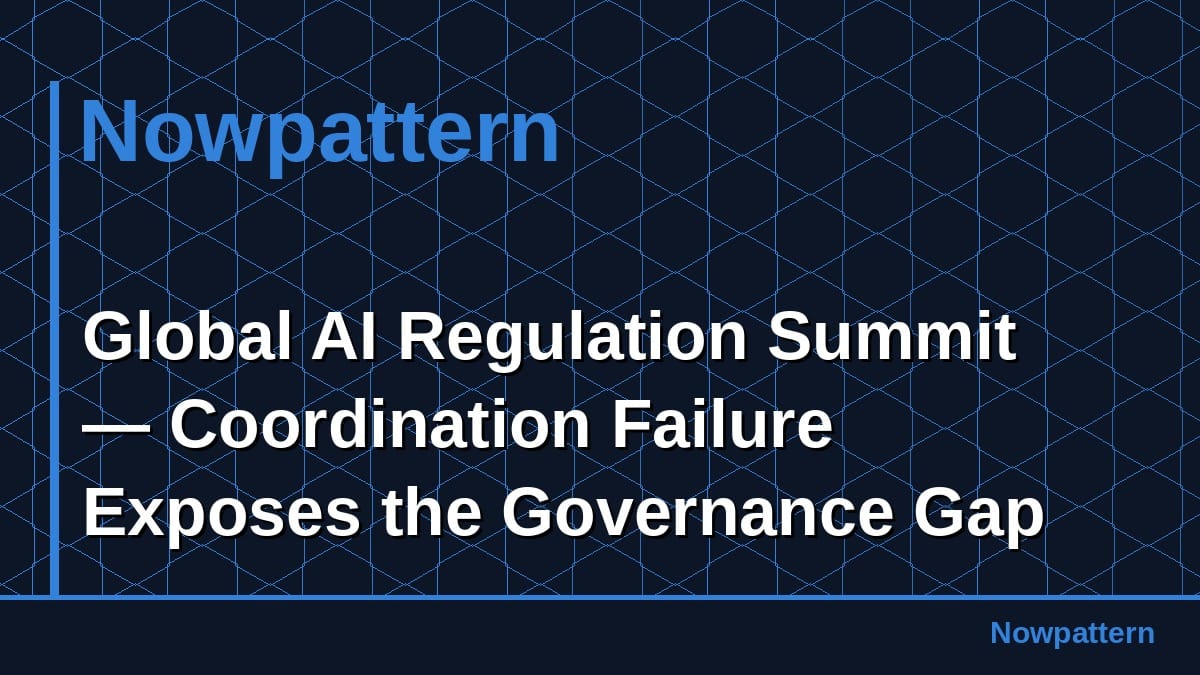 Global AI Regulation Summit — Coordination Failure Exposes the Governance Gap