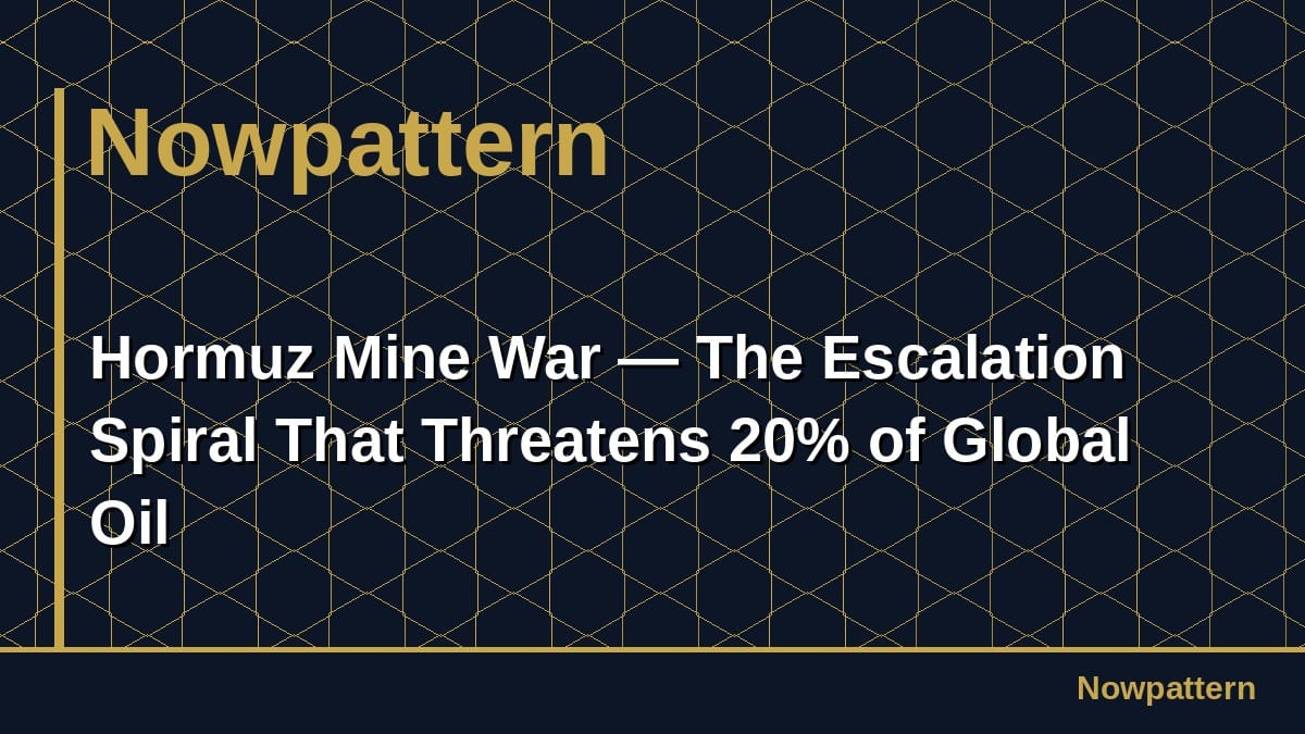Hormuz Mine War — The Escalation Spiral That Threatens 20% of Global Oil