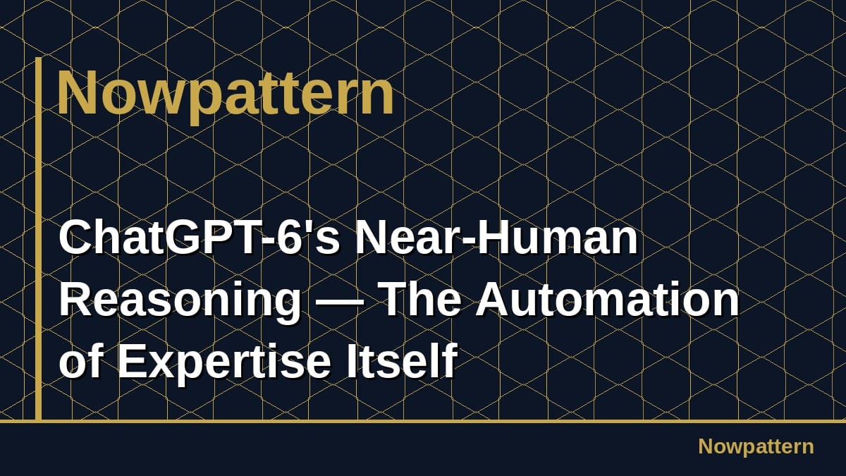 ChatGPT-6's Near-Human Reasoning — The Automation of Expertise Itself