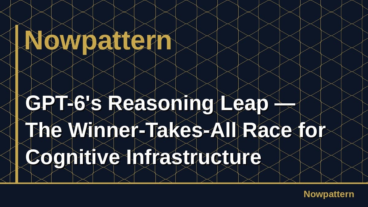 GPT-6's Reasoning Leap — The Winner-Takes-All Race for Cognitive Infrastructure