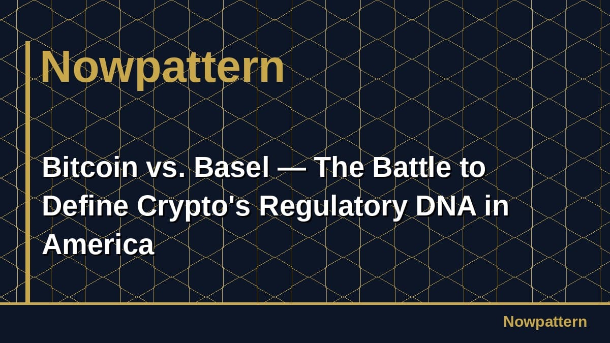 Bitcoin vs. Basel — The Battle to Define Crypto's Regulatory DNA in America