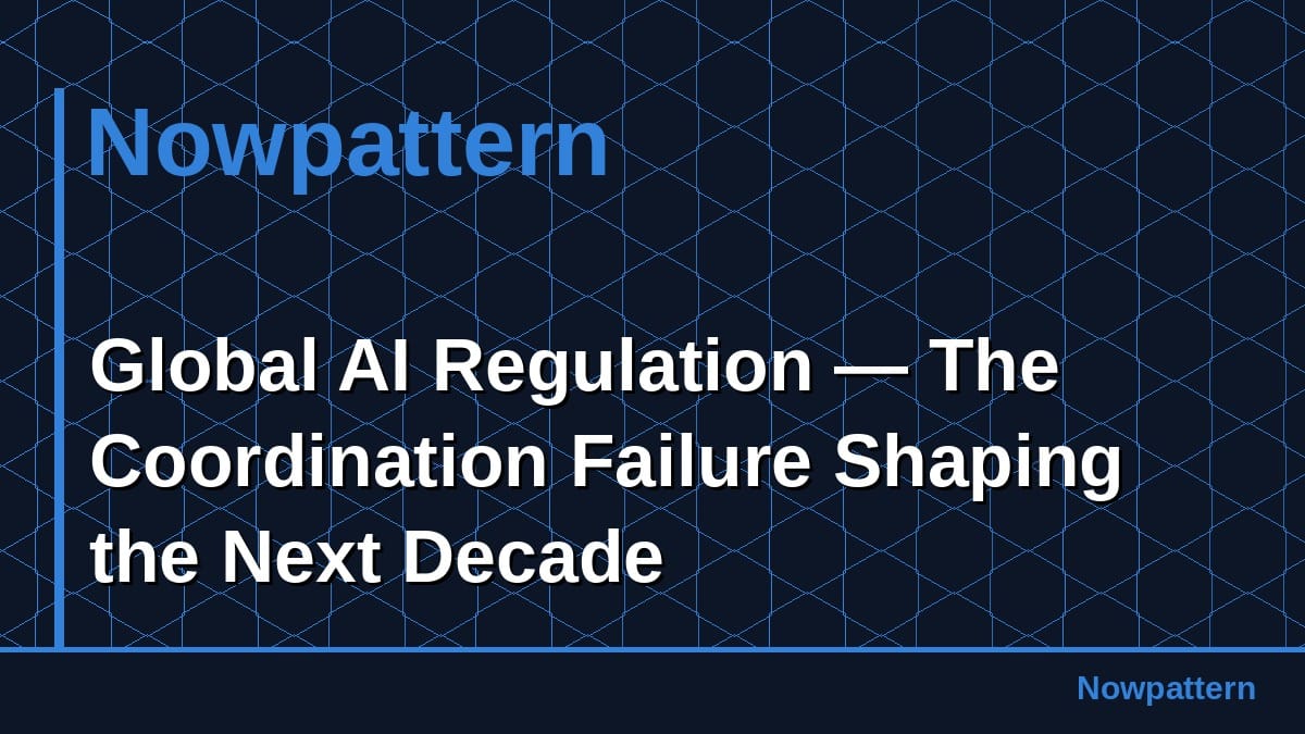 Global AI Regulation — The Coordination Failure Shaping the Next Decade