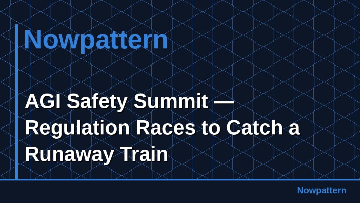 AGI Safety Summit — Regulation Races to Catch a Runaway Train