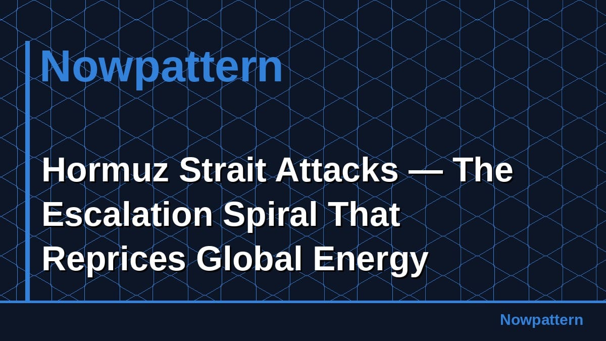 Hormuz Strait Attacks — The Escalation Spiral That Reprices Global Energy