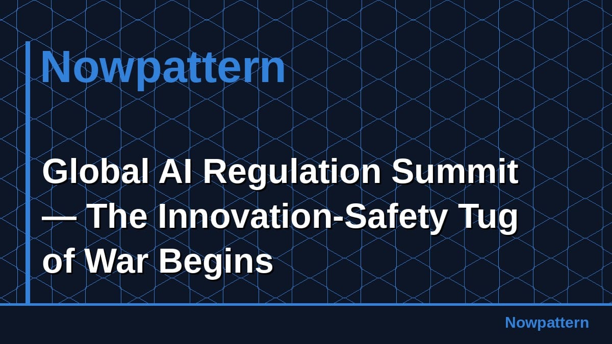 Global AI Regulation Summit — The Innovation-Safety Tug of War Begins