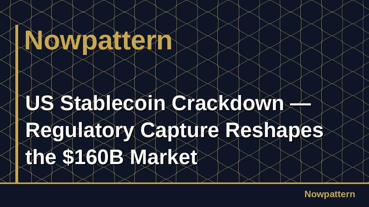 US Stablecoin Crackdown — Regulatory Capture Reshapes the $160B Market