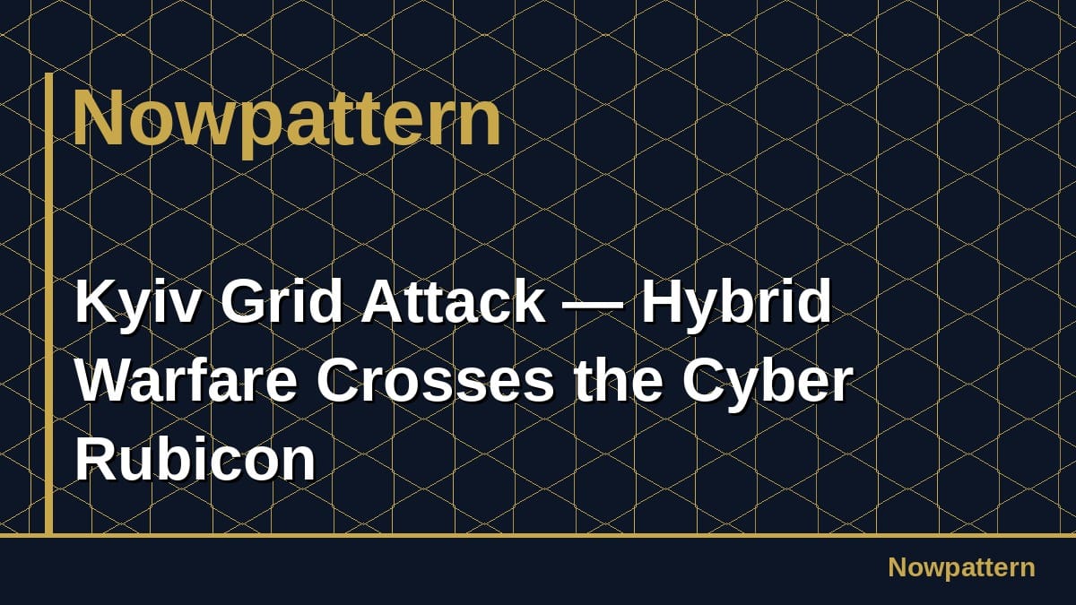 Kyiv Grid Attack — Hybrid Warfare Crosses the Cyber Rubicon