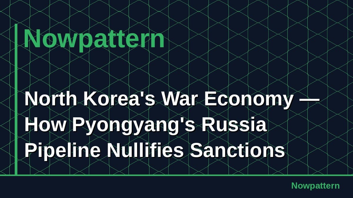 North Korea's War Economy — How Pyongyang's Russia Pipeline Nullifies Sanctions