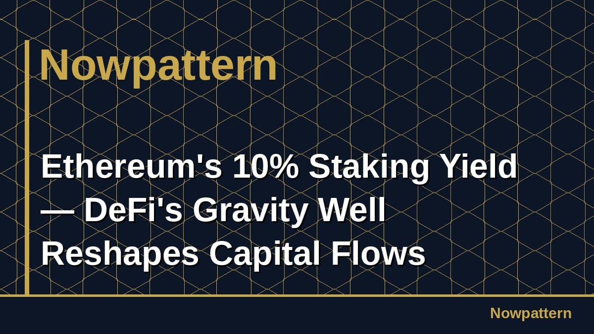 Ethereum's 10% Staking Yield — DeFi's Gravity Well Reshapes Capital Flows
