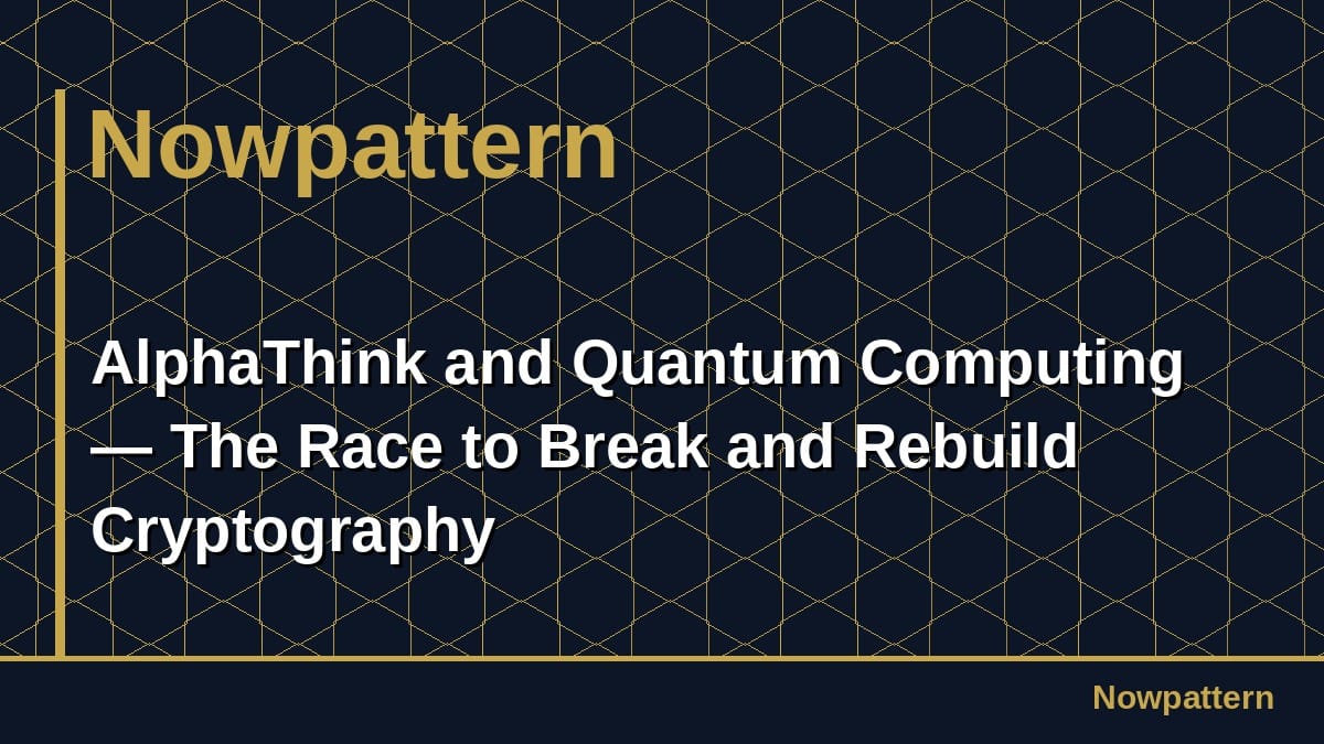 AlphaThink and Quantum Computing — The Race to Break and Rebuild Cryptography