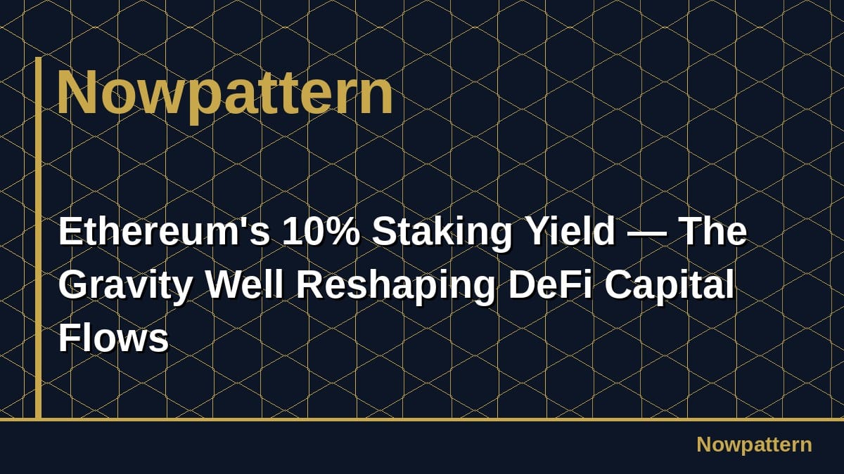 Ethereum's 10% Staking Yield — The Gravity Well Reshaping DeFi Capital Flows