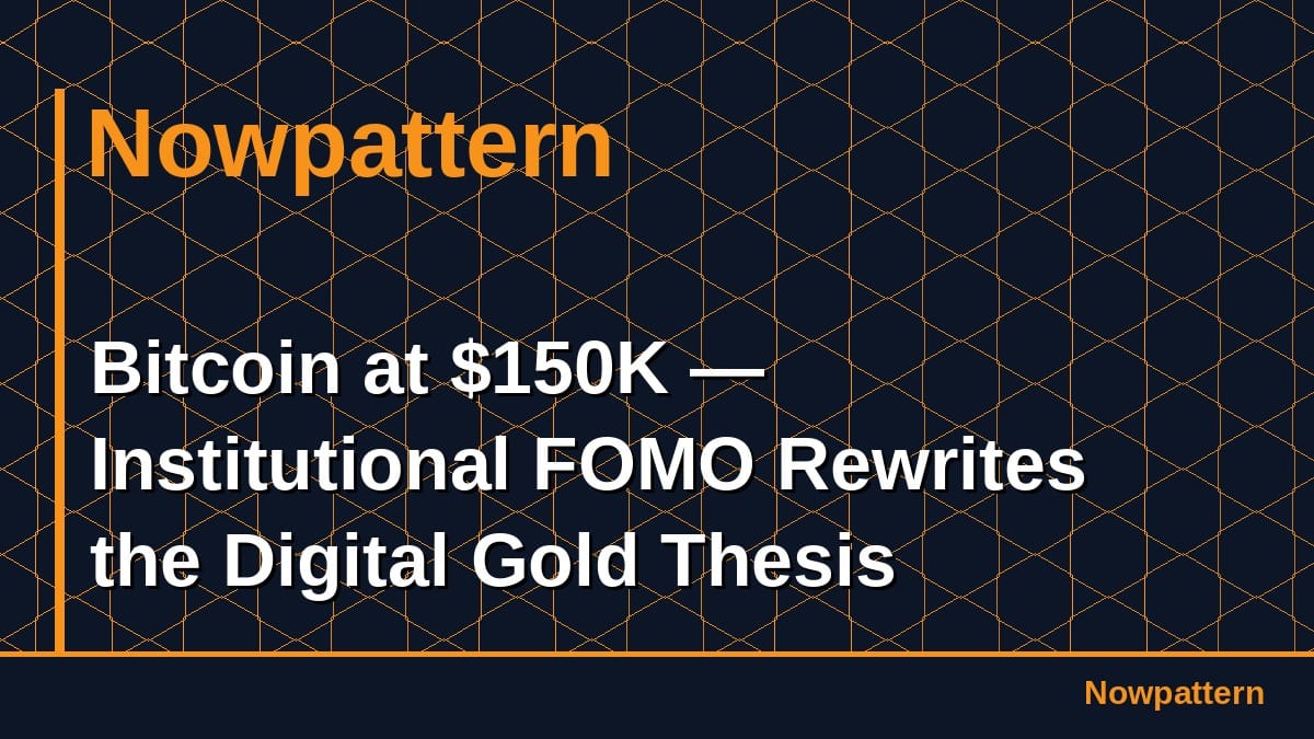 Bitcoin at $150K — Institutional FOMO Rewrites the Digital Gold Thesis