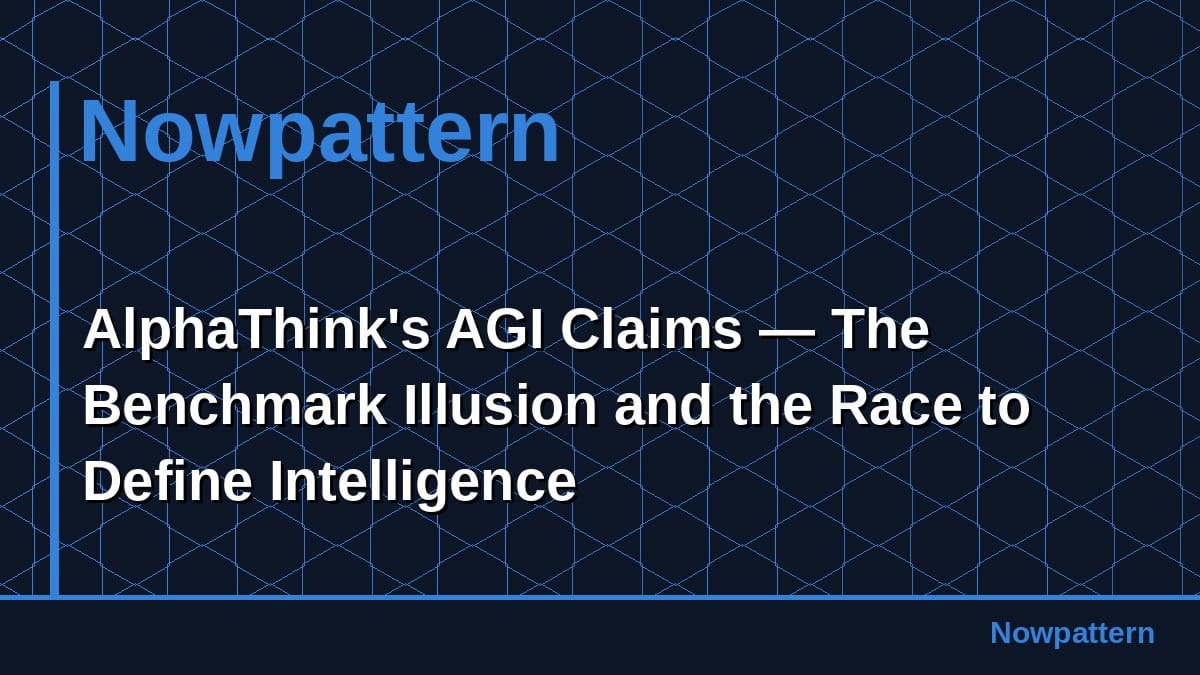 AlphaThink's AGI Claims — The Benchmark Illusion and the Race to Define Intelligence
