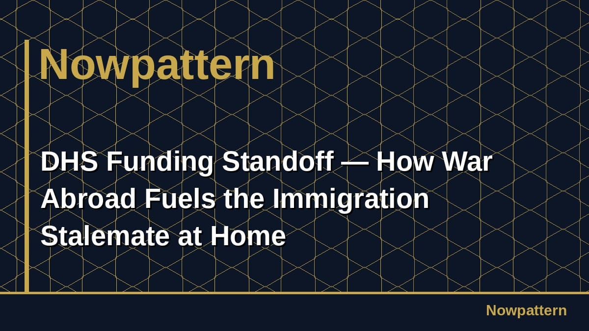 DHS Funding Standoff — How War Abroad Fuels the Immigration Stalemate at Home
