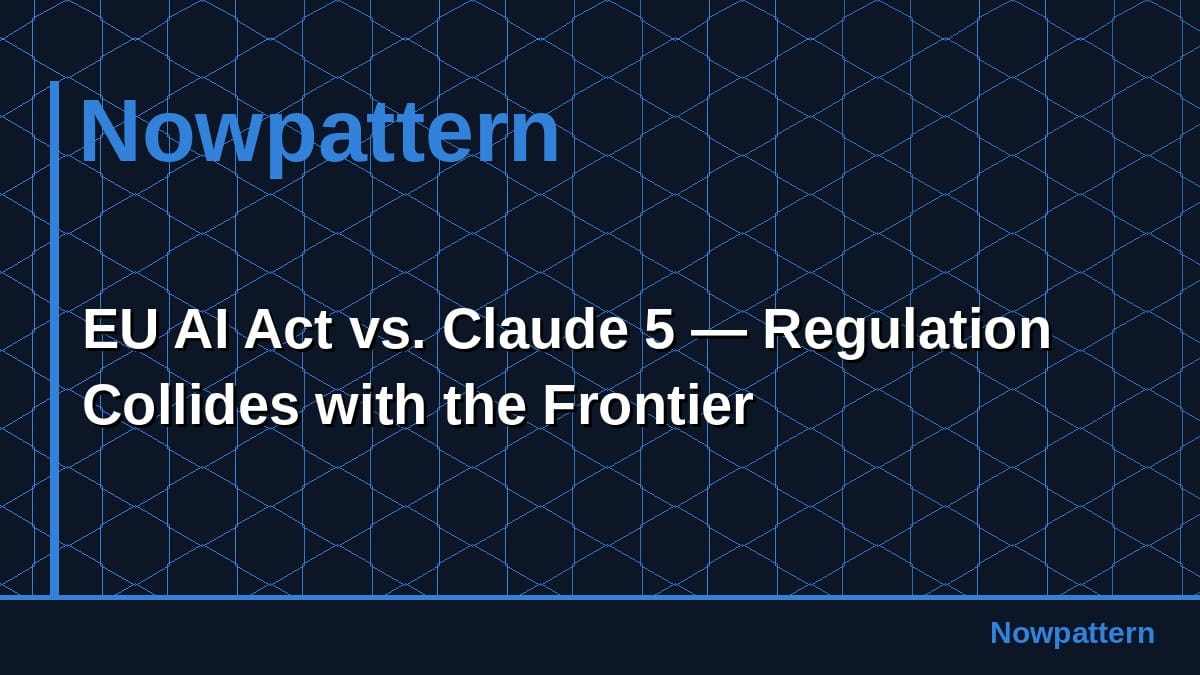 EU AI Act vs. Claude 5 — Regulation Collides with the Frontier