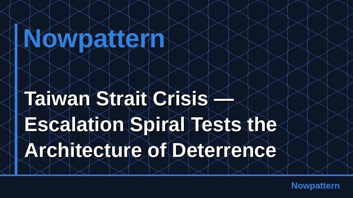 Taiwan Strait Crisis — Escalation Spiral Tests the Architecture of Deterrence