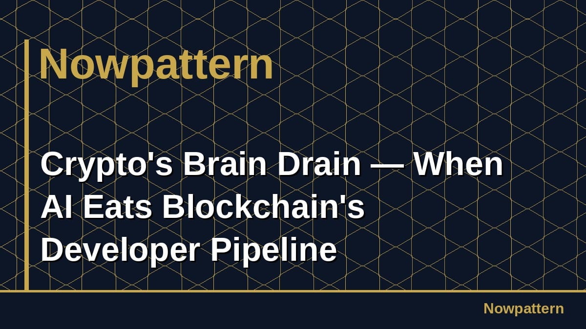 Crypto's Brain Drain — When AI Eats Blockchain's Developer Pipeline