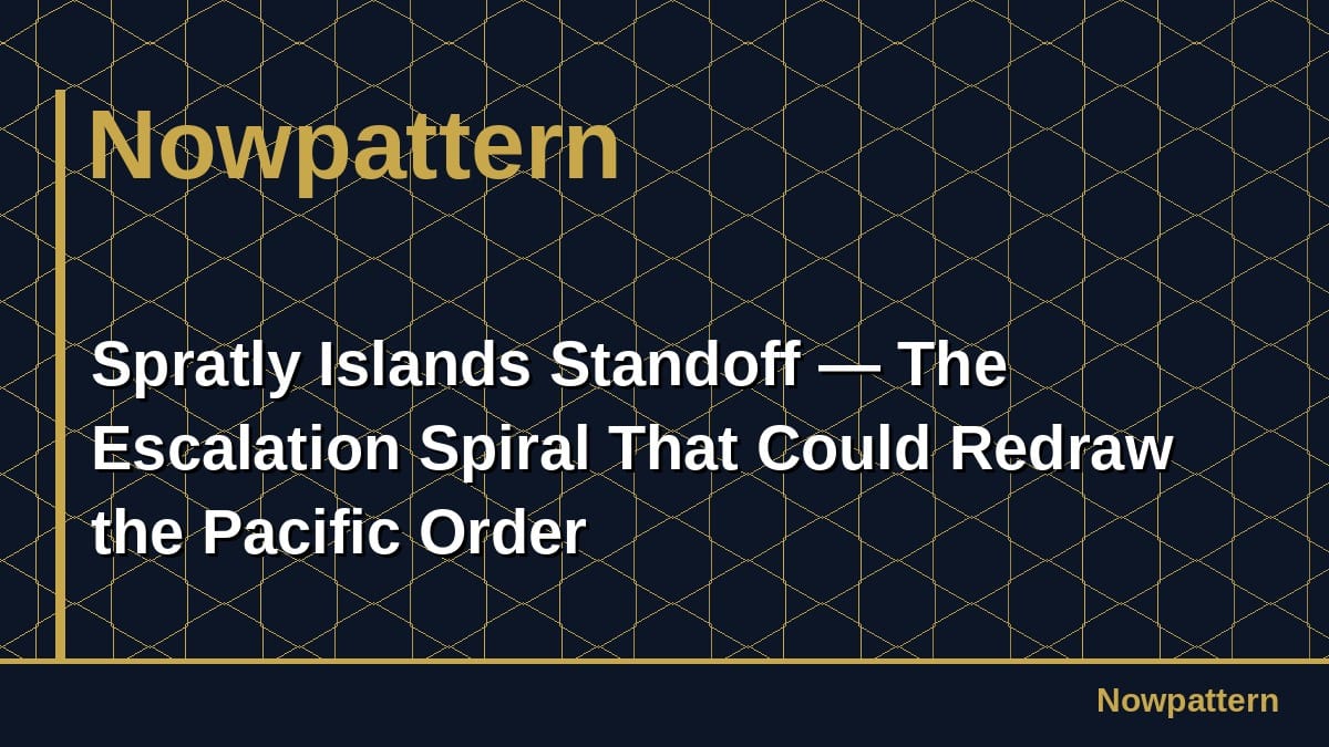 Spratly Islands Standoff — The Escalation Spiral That Could Redraw the Pacific Order