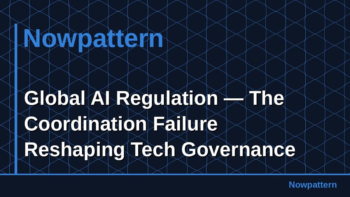 Global AI Regulation — The Coordination Failure Reshaping Tech Governance