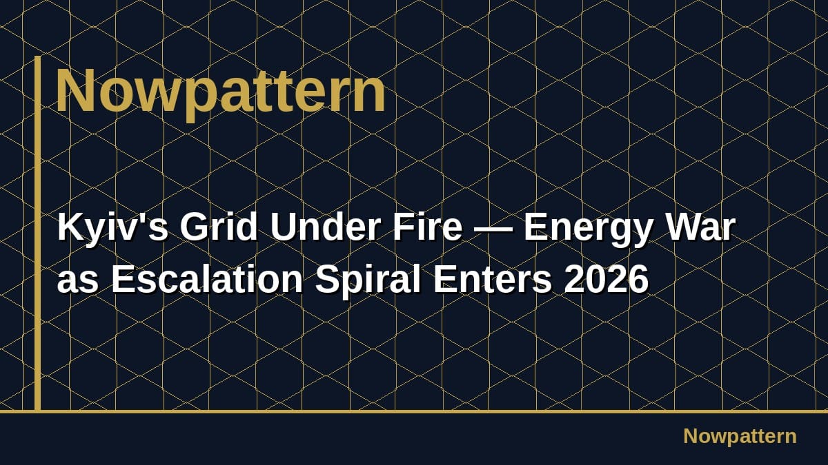 Kyiv's Grid Under Fire — Energy War as Escalation Spiral Enters 2026