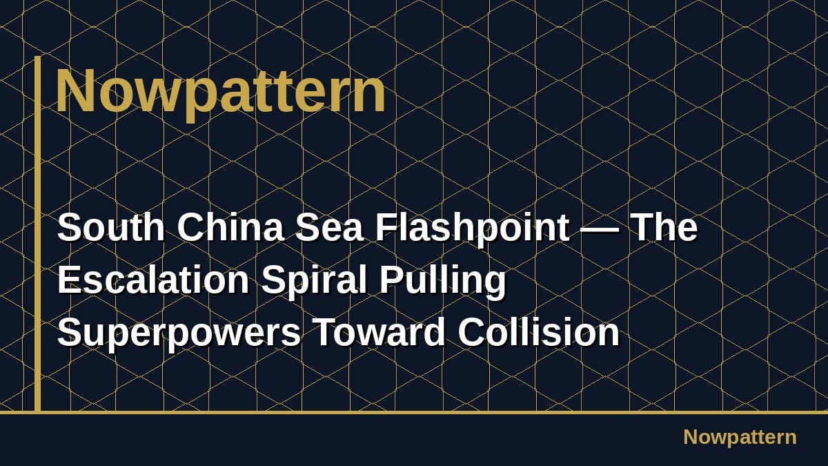 South China Sea Flashpoint — The Escalation Spiral Pulling Superpowers Toward Collision