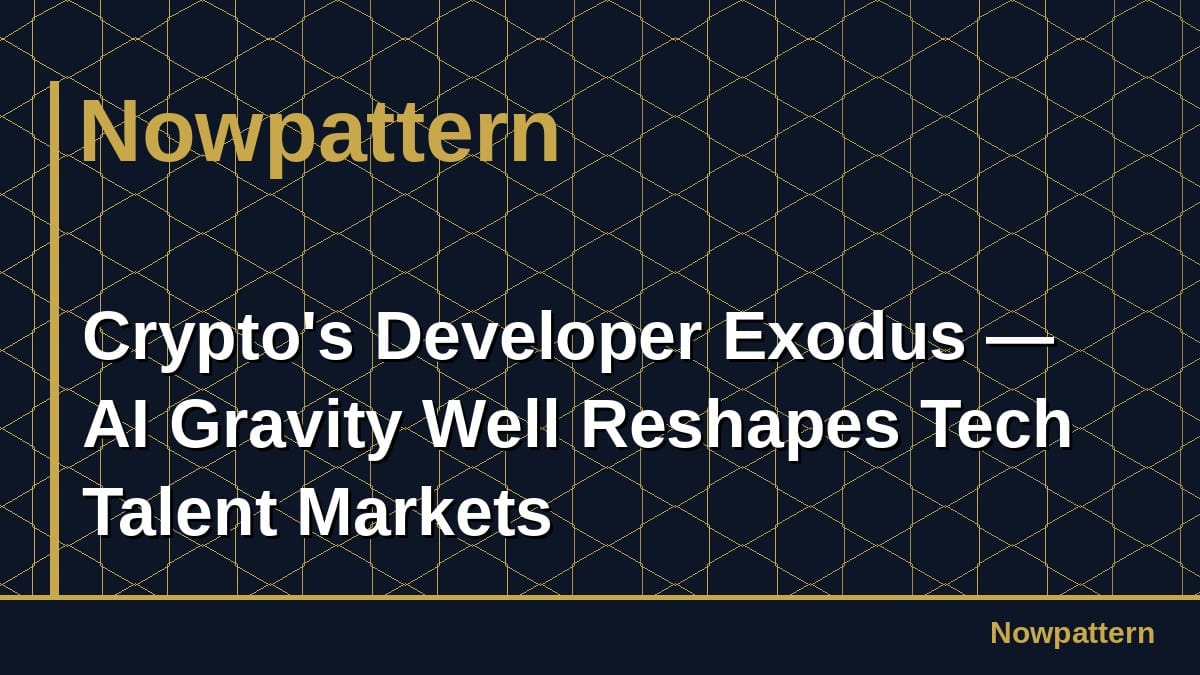 Crypto's Developer Exodus — AI Gravity Well Reshapes Tech Talent Markets