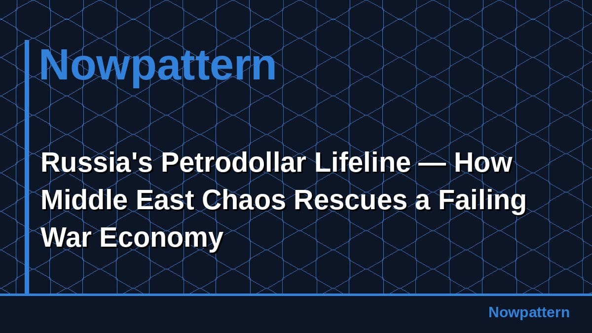 Russia's Petrodollar Lifeline — How Middle East Chaos Rescues a Failing War Economy