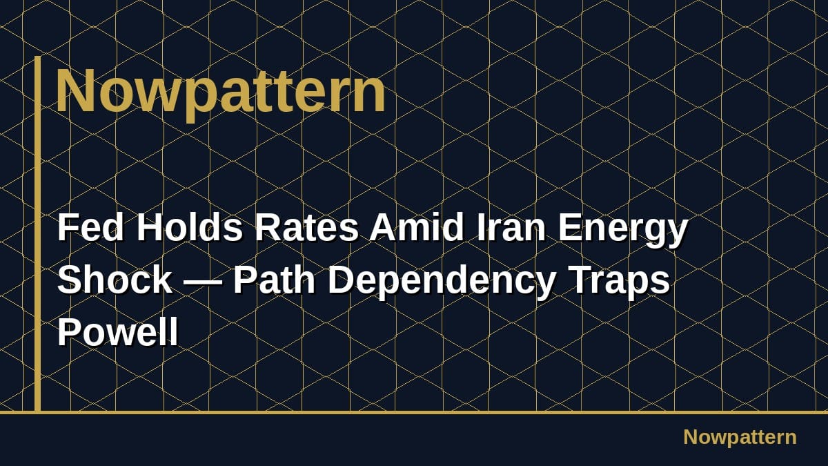 Fed Holds Rates Amid Iran Energy Shock — Path Dependency Traps Powell