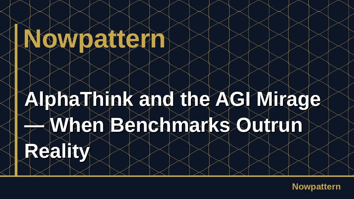 AlphaThink and the AGI Mirage — When Benchmarks Outrun Reality