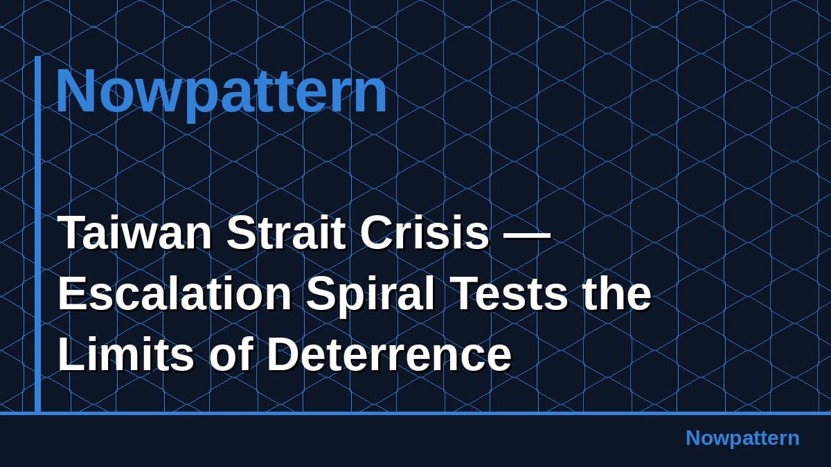 Taiwan Strait Crisis — Escalation Spiral Tests the Limits of Deterrence