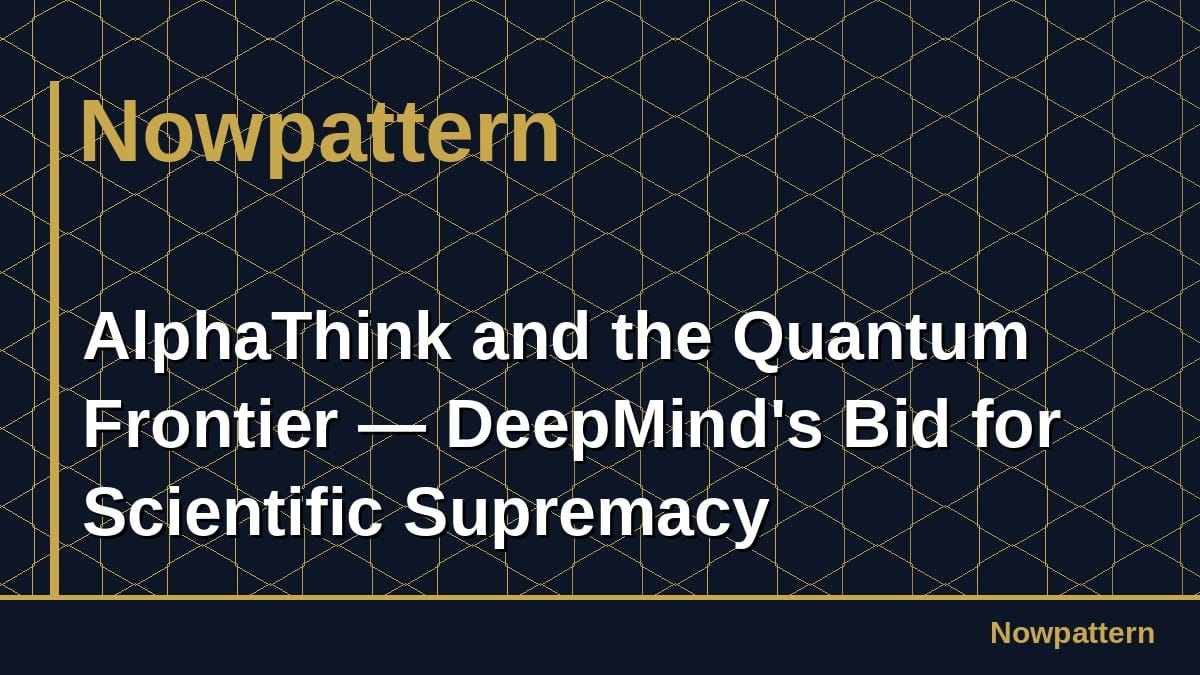 AlphaThink and the Quantum Frontier — DeepMind's Bid for Scientific Supremacy