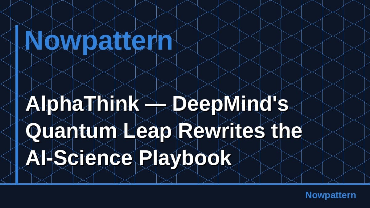 AlphaThink — DeepMind's Quantum Leap Rewrites the AI-Science Playbook